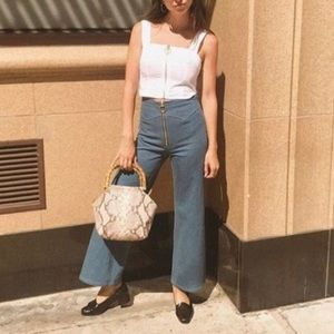 Lykke Wullf zip up Jesse jeans size small